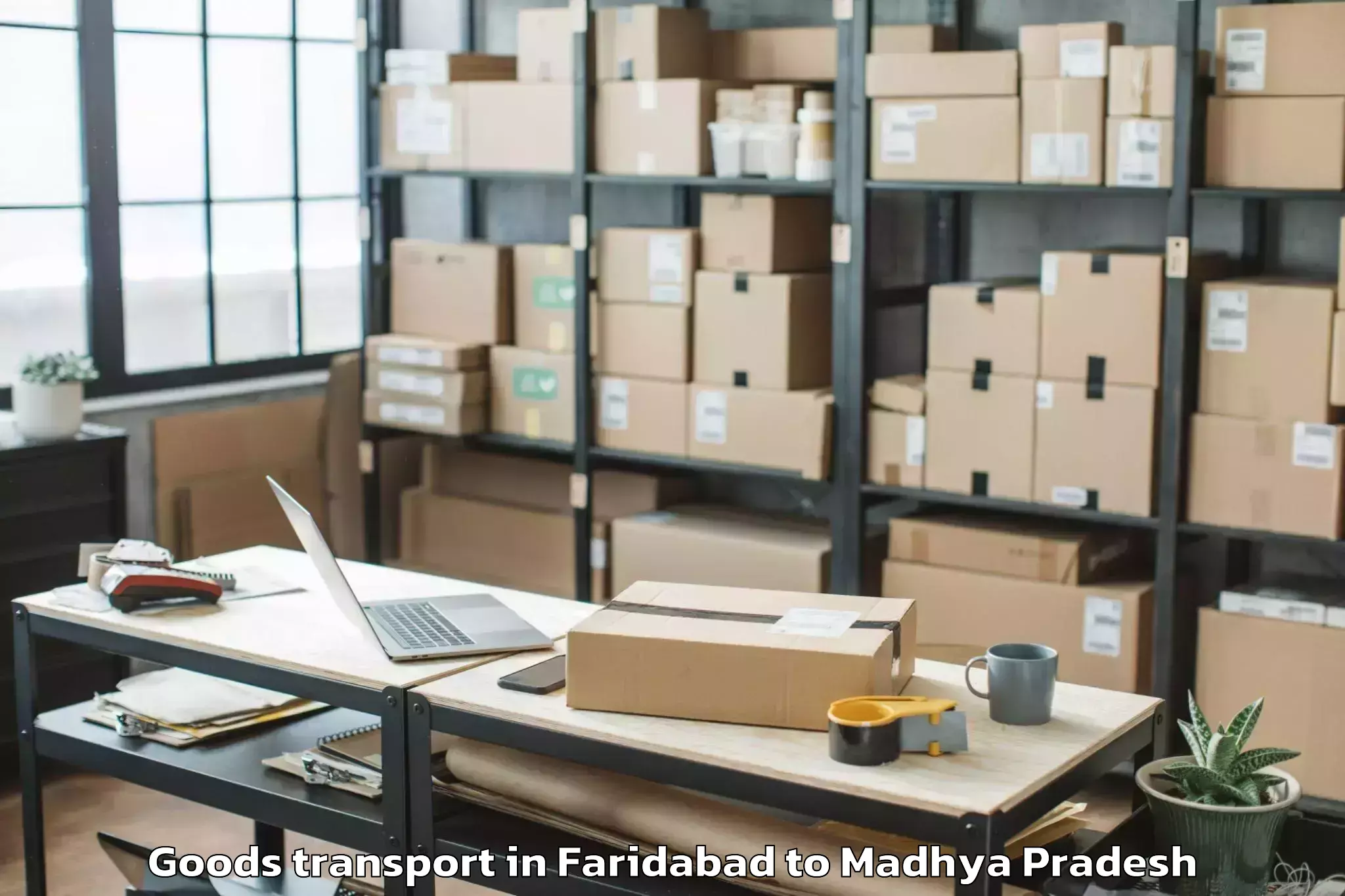 Easy Faridabad to Bhander Goods Transport Booking